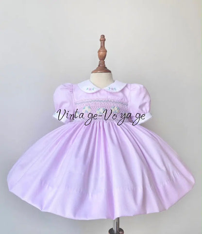 PRE-ORDER&GET IT NEXT WEEK! NEW DARLING LILAC HAND-SMOCKED DRESS & ACCESSORIES - 3M - Baby & Toddler Dresses