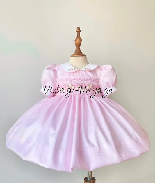 PRE-ORDER&GET IT NEXT WEEK! NEW DARLING PINK HAND-SMOCKED DRESS & ACCESSORIES - 3M - Baby & Toddler Dresses