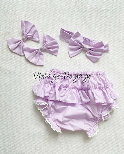 PRE-ORDER & GET IT NEXT WEEK‼️NEW🤩DELPHINA LILAC💜HAND-SMOCKED🧵🪡👑DRESS PANTIES & HAIR BOWS🎀🎀 - Baby & Toddler Dresses