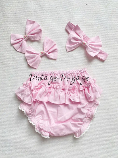 PRE-ORDER & GET IT NEXT WEEK‼️NEW😍DELPHINA PINK🌸HAND-SMOCKED🧵🪡👑DRESS PANTIES & HAIR ACCESSORIES🎀 - Baby & Toddler