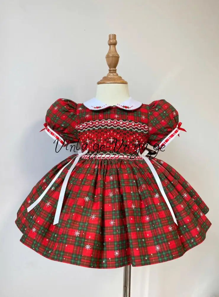 PRE-ORDER & GET IT NEXT WEEK‼️NEW SEASON🎄CANDY 🍭TARTAN HAND-SMOCKED🧵🪡👑DRESS & ACCESSORIES🎀 - Baby & Toddler Dresses