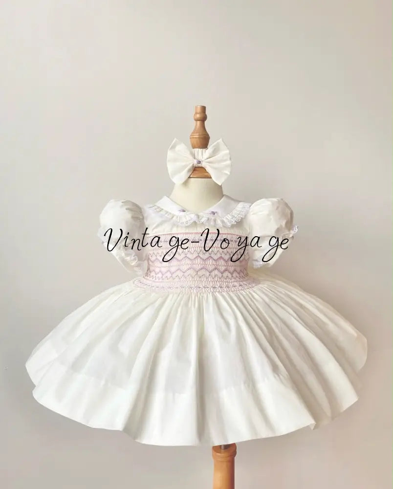 PRE-ORDER & GET IT NEXT WEEK‼️NEW SEASON🍁☀️KELLY BISCUIT & LILAC🍨💜HAND-SMOCKED🧵🪡DRESS & ACCESSORIES🎀 - 3M - Baby &