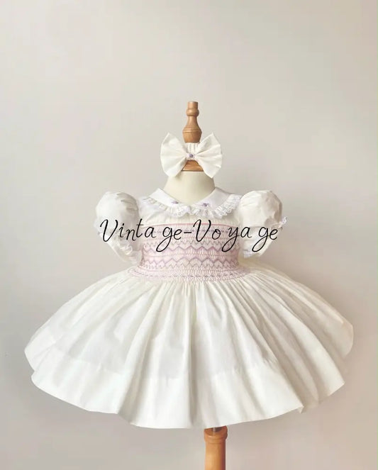 PRE-ORDER & GET IT NEXT WEEK‼️NEW SEASON🍁☀️KELLY BISCUIT & LILAC🍨💜HAND-SMOCKED🧵🪡DRESS & ACCESSORIES🎀 - 3M - Baby &