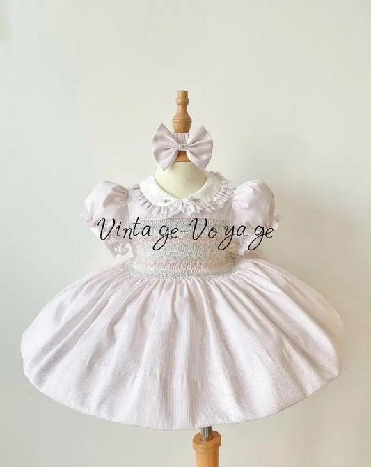 PRE-ORDER & GET IT NEXT WEEK‼️NEW SEASON🍁☀️KELLY CREAM & MINT HAND-SMOCKED🧵🪡DRESS & ACCESSORIES🎀 - 3M - Baby & Toddler