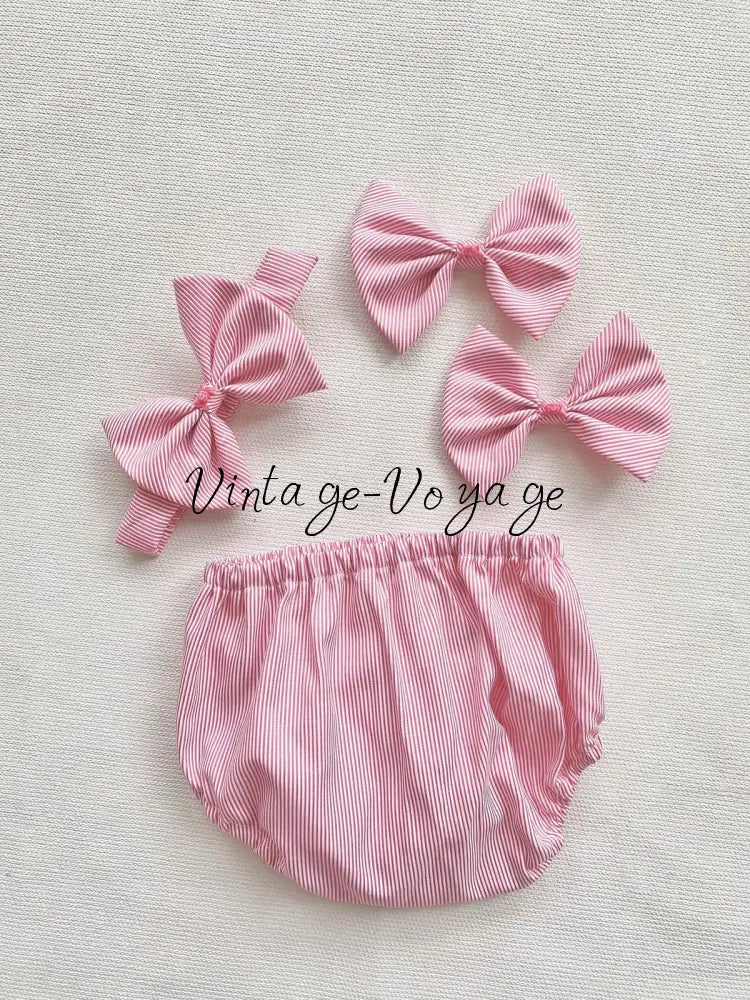 PRE-ORDER & GET IT NEXT WEEK‼️NEW SEASON🍁☀️KELLY HOT PINK PINSTRIPE💖HAND-SMOCKED🧵🪡DRESS & ACCESSORIES🎀 - Baby & Toddler