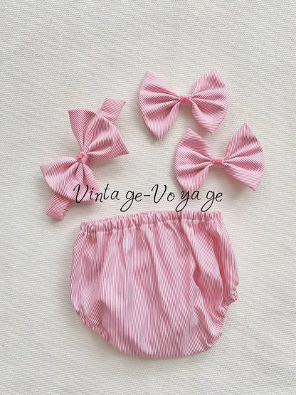 PRE-ORDER & GET IT NEXT WEEK‼️NEW SEASON🍁☀️KELLY HOT PINK PINSTRIPE💖HAND-SMOCKED🧵🪡DRESS & ACCESSORIES🎀 - Baby & Toddler