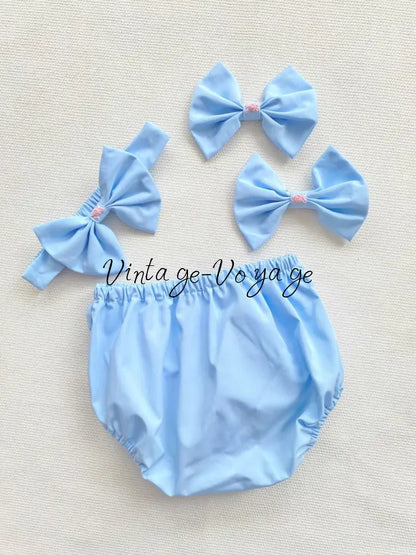 PRE-ORDER & GET IT NEXT WEEK‼️NEW SEASON🍁☀️KELLY SKY BLUE HAND-SMOCKED🧵🪡DRESS & ACCESSORIES🎀 - Baby & Toddler Dresses