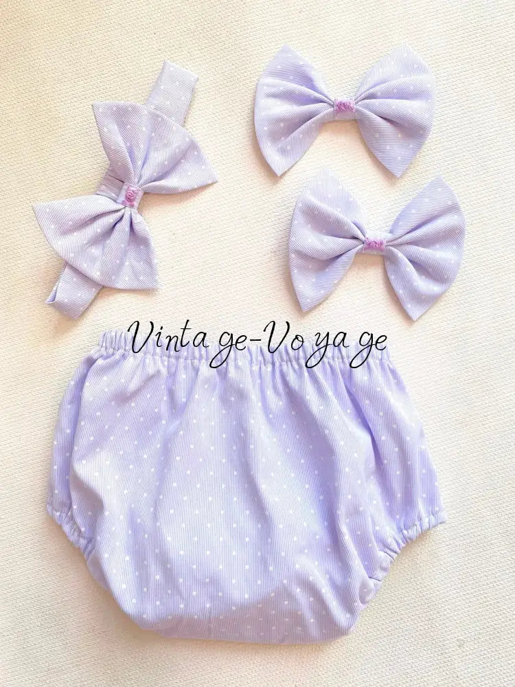PRE-ORDER & GET IT NEXT WEEK! NEW SEASON! MARGOT LILAC HAND-SMOCKED🧵🪡DRESS PANTIES & HAIR ACCESSORIES🎀 - Baby & Toddler