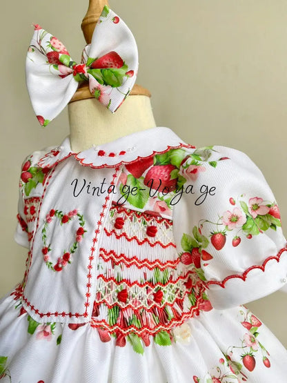 PRE-ORDER & GET IT NEXT WEEK! NEW! STRAWBERRY BLOSSOM HAND-SMOCKED DRESS & ACCESSORIES - Baby & Toddler Dresses