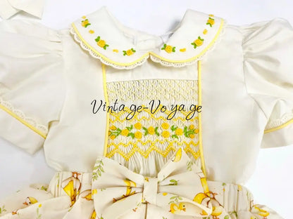 PRE-ORDER & GET NEXT WEEK! LUCKY DUCK PRINT HAND-SMOCKED🧵🪡SKIRT SET AND HAIR BOWS OR HEADBAND 🎀🎀 Baby & Toddler Outfits