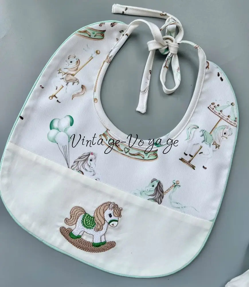 PRE-ORDER&GET NEXT WEEK! NEW! CAROUSEL MINT BABY BOY👼HAND-SMOCKED ROMPER/SUIT🧵🪡 Baby & Toddler Outfits