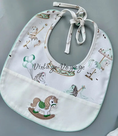 PRE-ORDER&GET NEXT WEEK! NEW! CAROUSEL MINT BABY BOY👼HAND-SMOCKED ROMPER/SUIT🧵🪡 Baby & Toddler Outfits