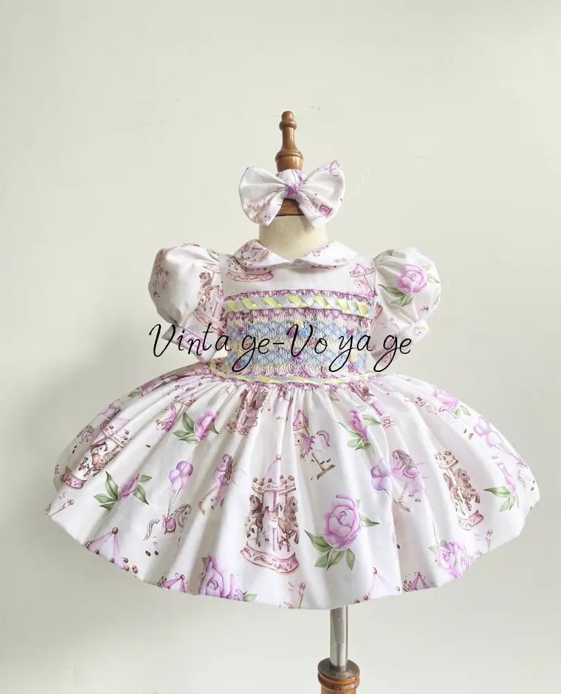 PRE-ORDER&GET NEXT WEEK! NEW! EMILY LILAC HAND-SMOCKED DRESS PANTIES & HAIR ACCESSORIES - 3M - Baby & Toddler Dresses