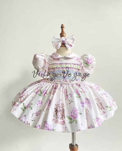 PRE-ORDER&GET NEXT WEEK! NEW! EMILY LILAC HAND-SMOCKED DRESS PANTIES & HAIR ACCESSORIES - 3M - Baby & Toddler Dresses
