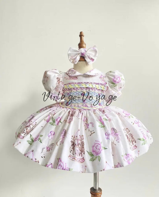 PRE-ORDER&GET NEXT WEEK! NEW! EMILY LILAC HAND-SMOCKED DRESS PANTIES & HAIR ACCESSORIES - 3M - Baby & Toddler Dresses