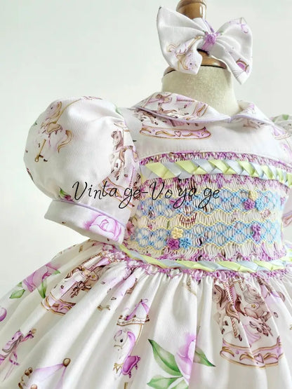 PRE-ORDER&GET NEXT WEEK! NEW! EMILY LILAC HAND-SMOCKED DRESS PANTIES & HAIR ACCESSORIES - Baby & Toddler Dresses