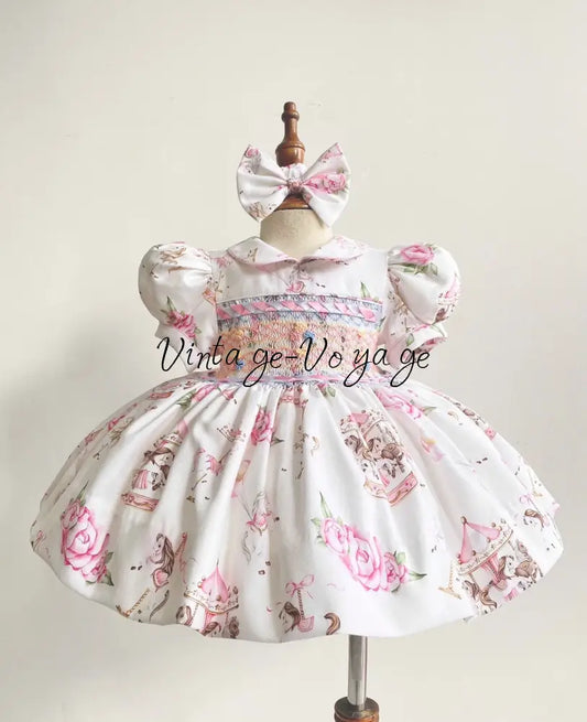 PRE-ORDER&GET NEXT WEEK! NEW! EMILY PINK HAND-SMOCKED DRESS PANTIES & HAIR ACCESSORIES - 3M - Baby & Toddler Dresses