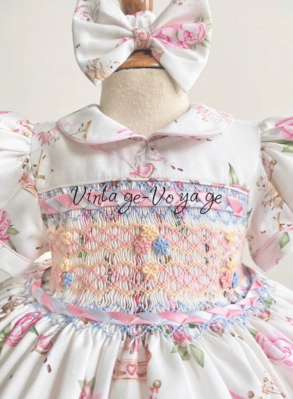 PRE-ORDER&GET NEXT WEEK! NEW! EMILY PINK HAND-SMOCKED DRESS PANTIES & HAIR ACCESSORIES - Baby & Toddler Dresses