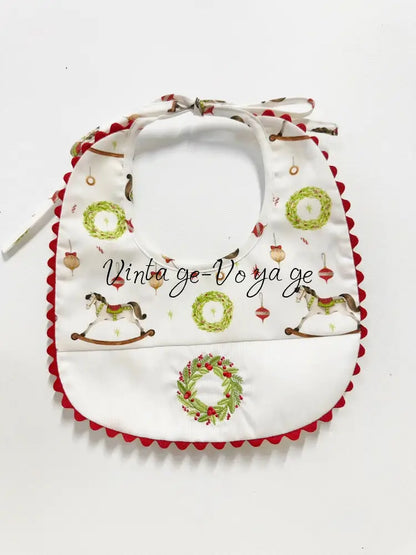 PRE-ORDER & GET NEXT WEEK! NEW! FESTIVE FUN HAND-EMBROIDERED BABY BOYS ROMPER & BIB SET Baby & Toddler Outfits