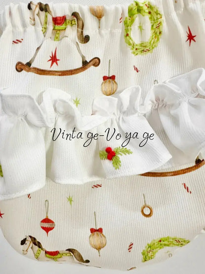 PRE-ORDER & GET NEXT WEEK!NEW! FESTIVE FUN HAND-EMBROIDERED DRESS PANTIES,BIB & BOWS Baby & Toddler Dresses