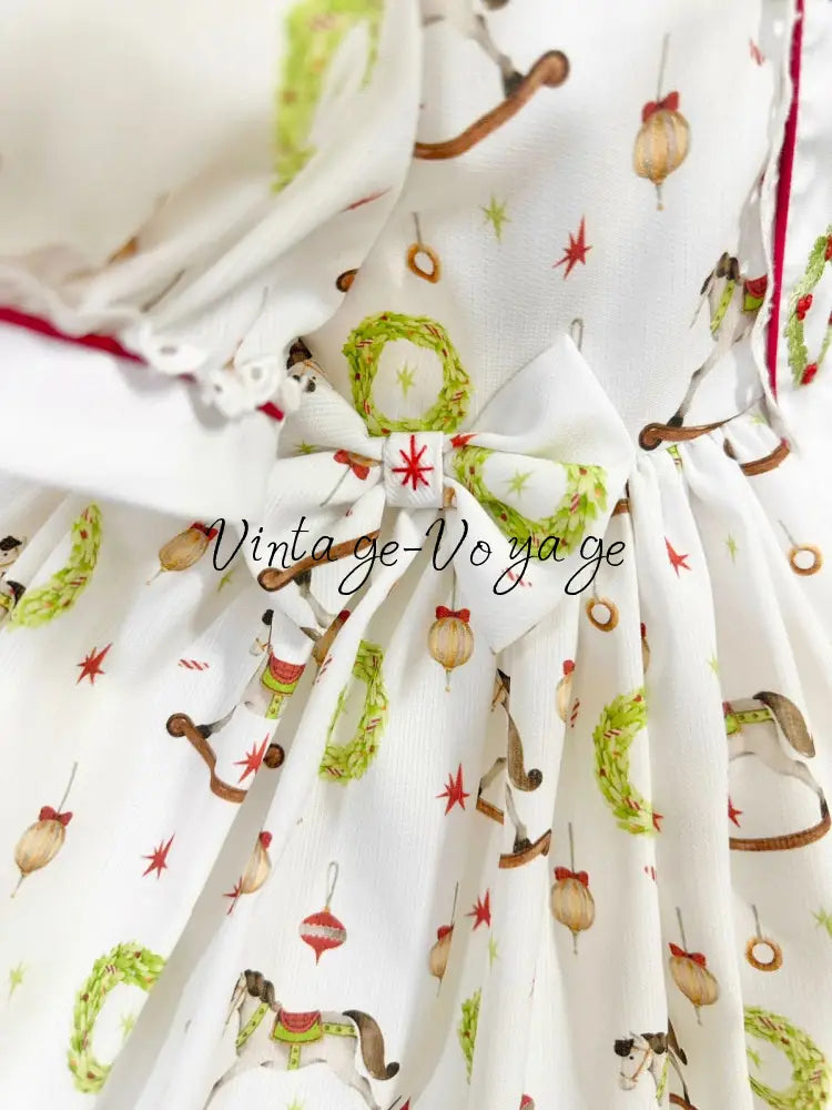 PRE-ORDER & GET NEXT WEEK!NEW! FESTIVE FUN HAND-EMBROIDERED DRESS PANTIES,BIB & BOWS Baby & Toddler Dresses