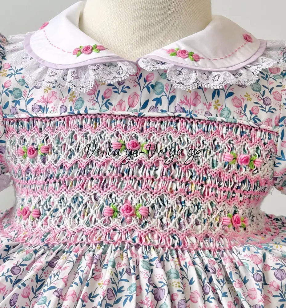 PRE-ORDER & GET NEXT WEEK🤩NEW😍GARDEN PARTY🍓COTTON HAND-SMOCKED🧵🪡DRESS,PANTIES & HAIR ACCESSORIES🎀 Baby & Toddler Dresses