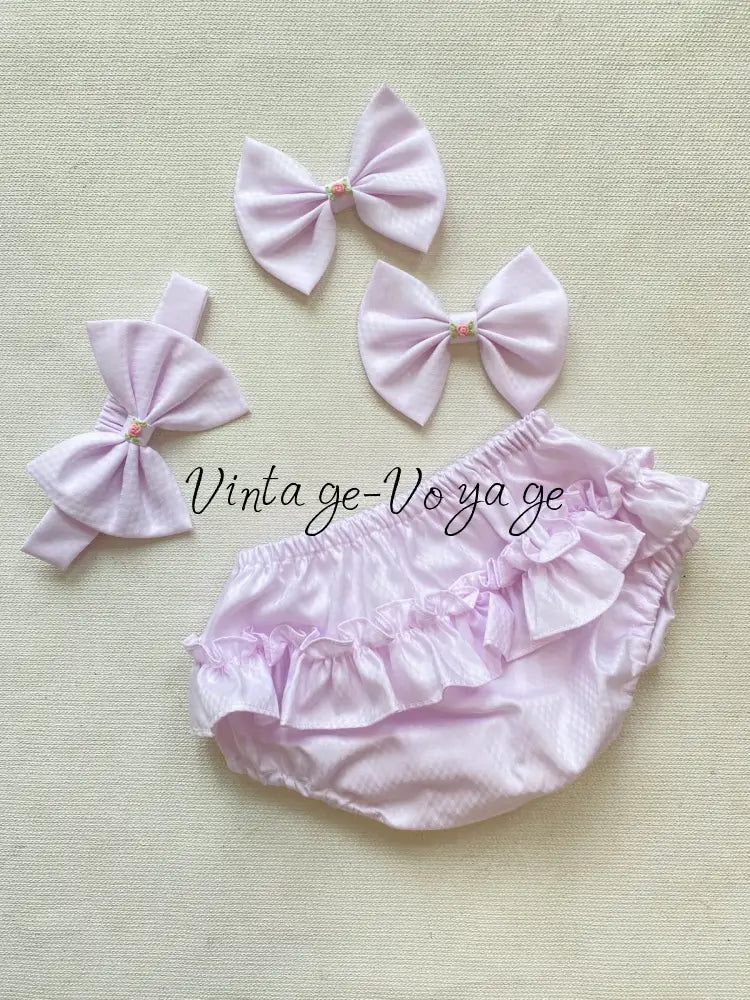 PRE-ORDER & GET NEXT WEEK! NEW! ISABELLA BABY PINK 🌸 HAND-SMOCKED🧵🪡DRESS PANTIES & HAIR ACCESSORIES🎀 - Baby & Toddler