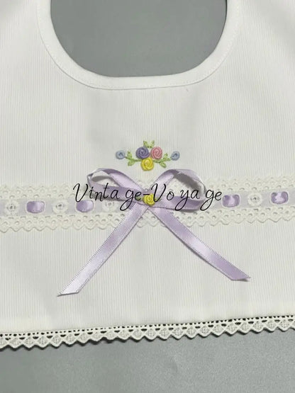 PRE-ORDER & GET NEXT WEEK! NEW! LOLITA ECRU & LILAC FOUR-PIECE HAND-EMBROIDERED🧵🪡BABY OUTFIT🎀 Baby & Toddler Outfits