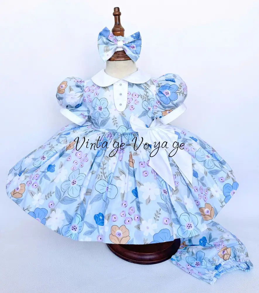 PRE-ORDER & GET NEXT WEEK! NEW! MARINA CLASSIC COTTON FLORAL🌸☀️🍋PRINTED DRESS KNICKERS & BOWS🎀 6M Baby & Toddler Dresses