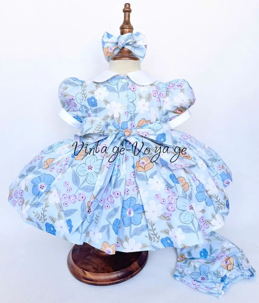 PRE-ORDER & GET NEXT WEEK! NEW! MARINA CLASSIC COTTON FLORAL🌸☀️🍋PRINTED DRESS KNICKERS & BOWS🎀 Baby & Toddler Dresses