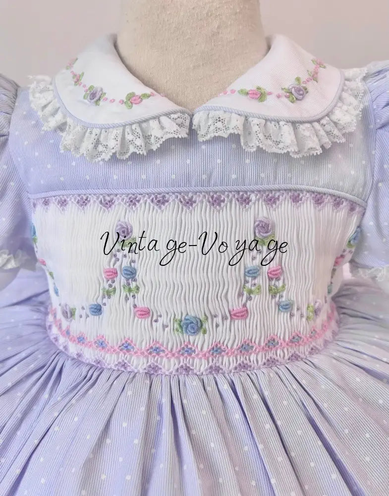 PRE-ORDER & GET NEXT WEEK! NEW MARY👑 LILAC HAND-SMOCKED🧵🪡DRESS PANTIES & HAIR ACCESSORIES🎀 - Baby & Toddler Dresses