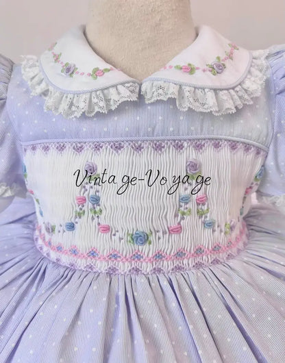 PRE-ORDER & GET NEXT WEEK! NEW MARY👑 LILAC HAND-SMOCKED🧵🪡DRESS PANTIES & HAIR ACCESSORIES🎀 - Baby & Toddler Dresses