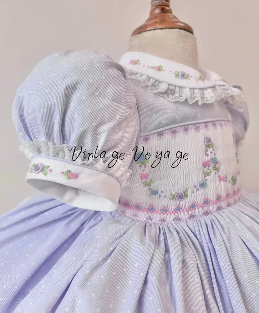 PRE-ORDER & GET NEXT WEEK! NEW MARY👑 LILAC HAND-SMOCKED🧵🪡DRESS PANTIES & HAIR ACCESSORIES🎀 - Baby & Toddler Dresses