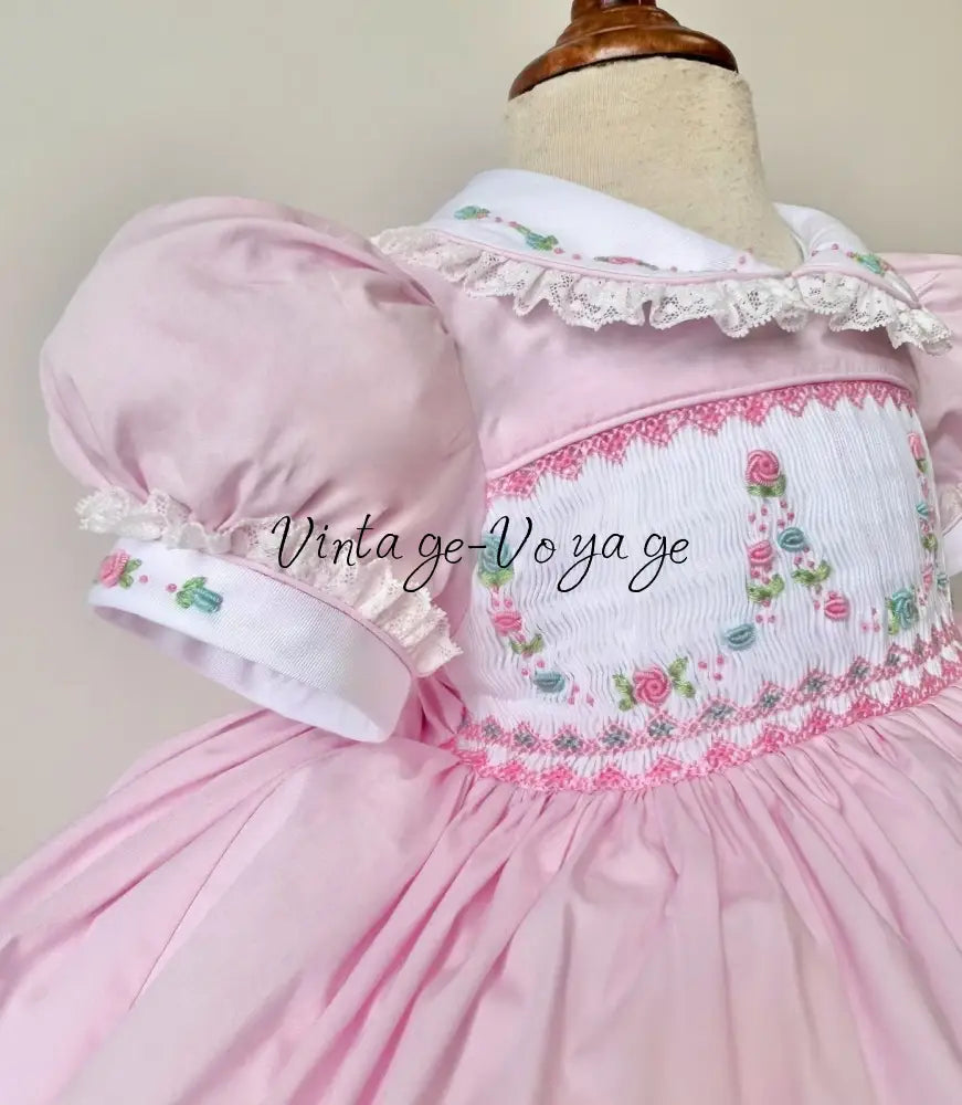 PRE-ORDER & GET NEXT WEEK! NEW MARY👑 PINK HAND-SMOCKED🧵🪡DRESS PANTIES & HAIR ACCESSORIES🎀 - Baby & Toddler Dresses