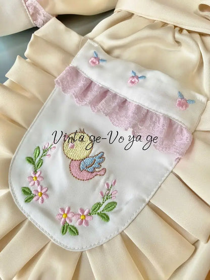 PRE-ORDER & GET NEXT WEEK! NEW😍MATILDA LEMON NIGHTDRESS DRESSING GOWN AND HAIR BOWS OR HEADBAND🎀🎀MATILDA Baby & Toddler