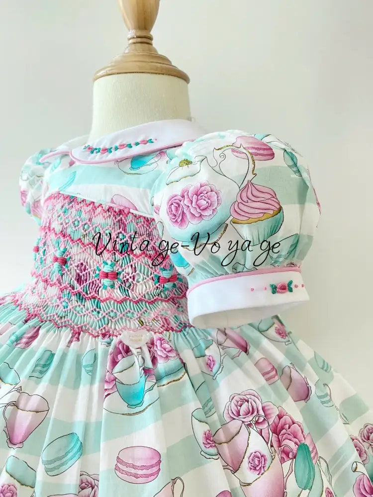 PRE-ORDER & GET NEXT WEEK! NEW! PATRICIA CUSTOM PRINTED HAND-SMOCKED DRESS & ACCESSORIES - Baby & Toddler Dresses