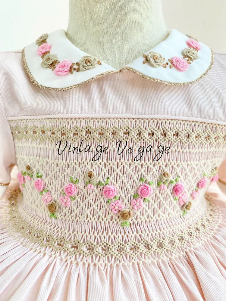 PRE-ORDER&GET NEXT WEEK! NEW! VIOLA PALE PINK HAND SMOCKED DRESS,PANTIES & HAIR ACCESSORIES Baby & Toddler Dresses