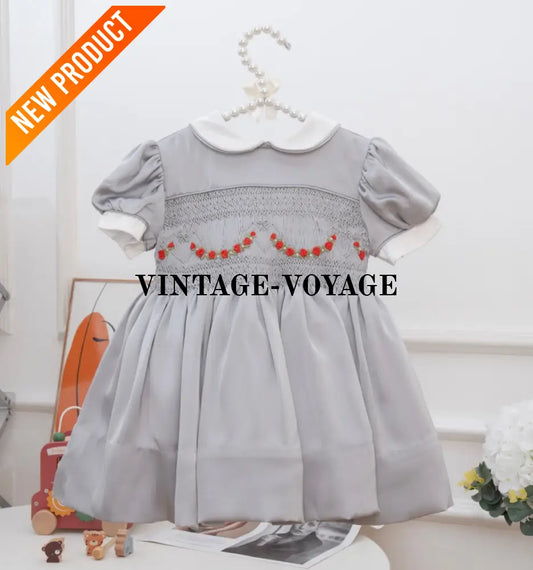 PRE ORDER! NEW HAZEL SILVER SILK/SATIN FRONT & BACK HAND SMOCKED DRESS PANTIES & HAIR ACCESSORIES 3M Baby & Toddler