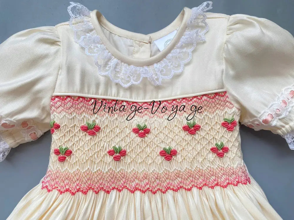 PRE-ORDER! NEW! TERESA BISCUIT HAND-SMOCKED CEREMONY/DAY GOWN BONNET BIB & HEADBAND SET Baby & Toddler Outfits