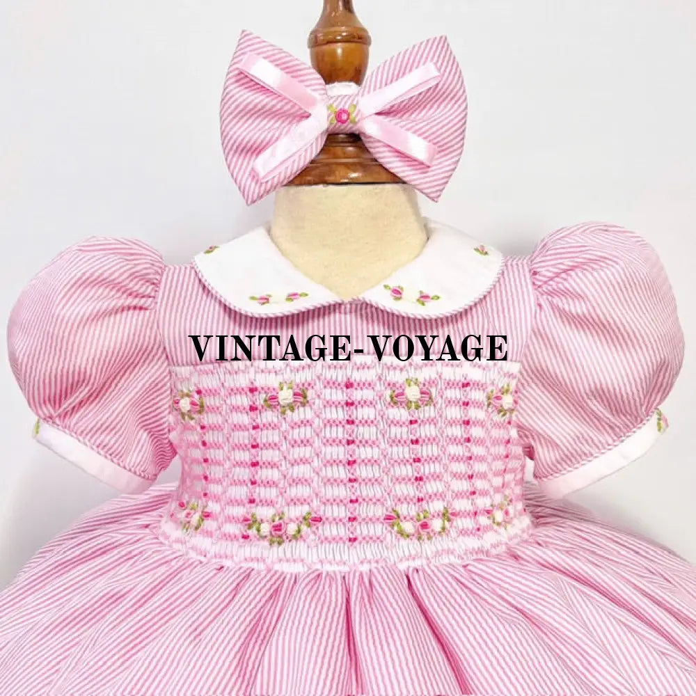 Pre-Order Now & Get It Next Week🤩Anais Pink💖Front Back Hand-Smocked 🧵🪡Dress