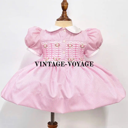 Pre-Order Now & Get It Next Week🤩Anais Pink💖Front Back Hand-Smocked 🧵🪡Dress