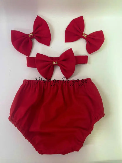 PRE-ORDER NOW & GET NEXT WEEK! NEW! JOLLY RED HAND-SMOCKED🧵🪡DRESS PANTIES & HAIR ACCESSORIES🎀 Baby & Toddler Dresses
