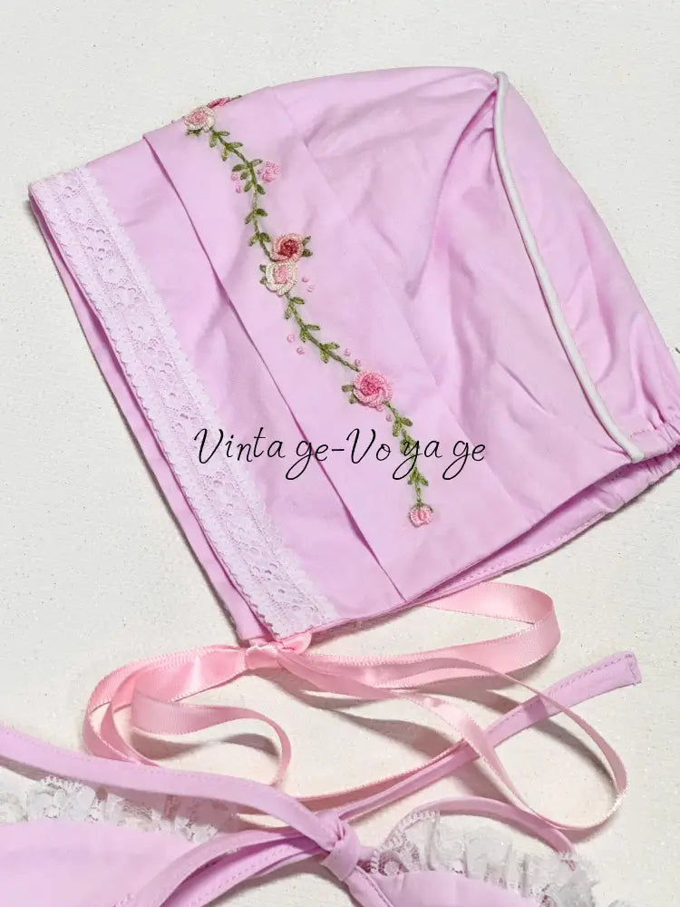 PRE-ORDER NOW & GET NEXT WEEK❤️NEW👼LINA PINK🧚HAND-EMBROIDERED🧵🪡BABYSUIT BIB BONNET AND HEADBAND🎀 Baby & Toddler Outfits