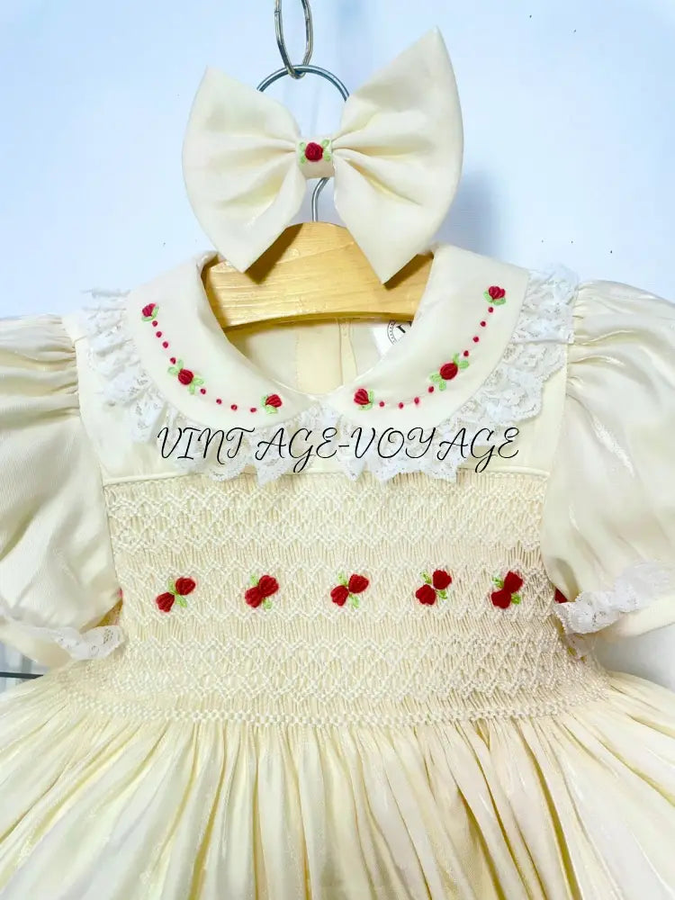 PRE-ORDER NOW & GET NEXT WEEK! NEW! MELODY BISCUIT HAND-SMOCKED🧵🪡DRESS,BIB,BLOOMERS & HEADBAND OR BOWS🎀🎀 Baby & Toddler