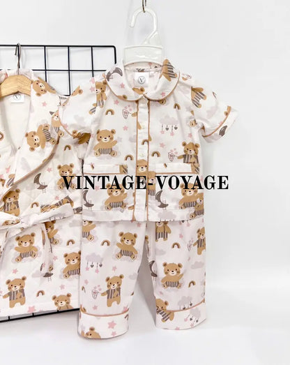 PRE-ORDER! TED IVORY QUILTED GOWN & PYJAMA SET pyjama set