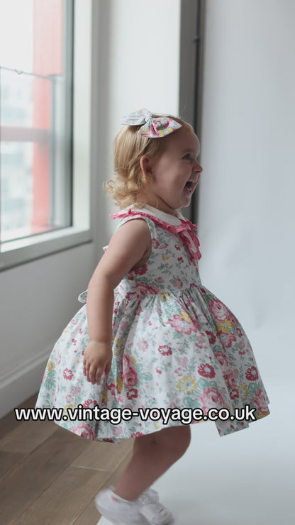 COLETTE CLASSIC COTTON ROSES 🍁🌺PRINTED DRESS & BOWS🎀
