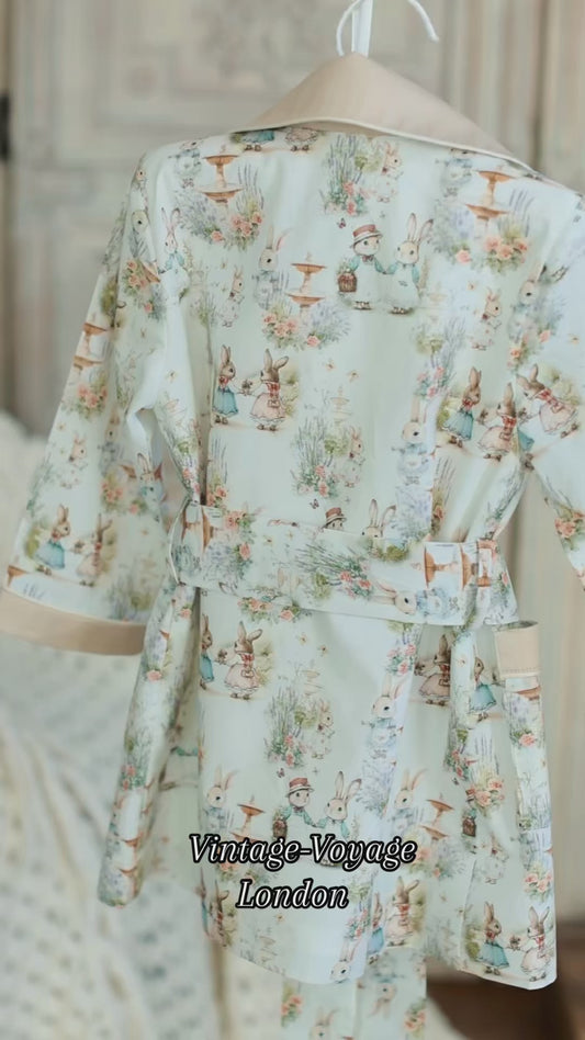 NEW😍FLUFFYTAILS🐇🐇BOYS DRESSING GOWN & PYJAMA SET👦