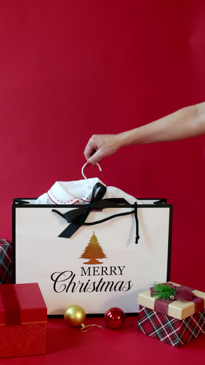 NEW🤩FESTIVE FUN🎄🤶BABY BOYS👑HAND-SMOCKED🧵🪡ROMPER/SUIT & BIB SET🩵