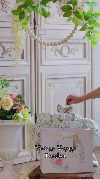 FLUFFYTAILS HAND-SMOCKED🧵🪡BABY PYJAMA & BOWS SET🎀