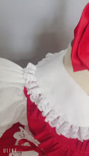 Load and play video in Gallery viewer, NEW &quot;TERESA&quot; RED SPANISH Dress, Bows &amp; Apron
